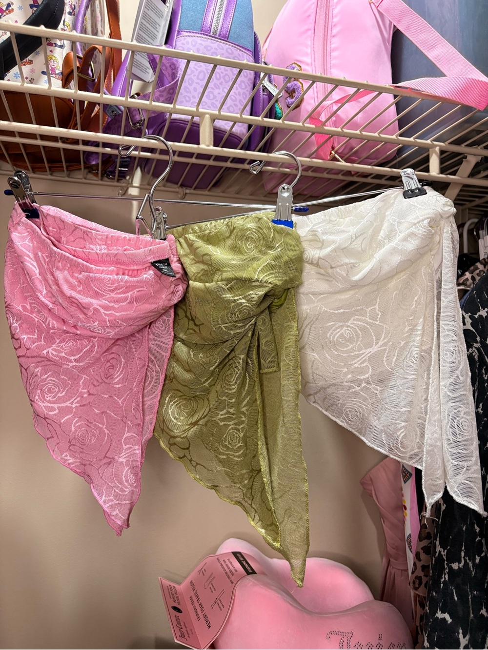 SHEIN Curve Rose Lace Mesh Tube Top Bundle (Set of 3) – Pink, Olive, White | 3XL